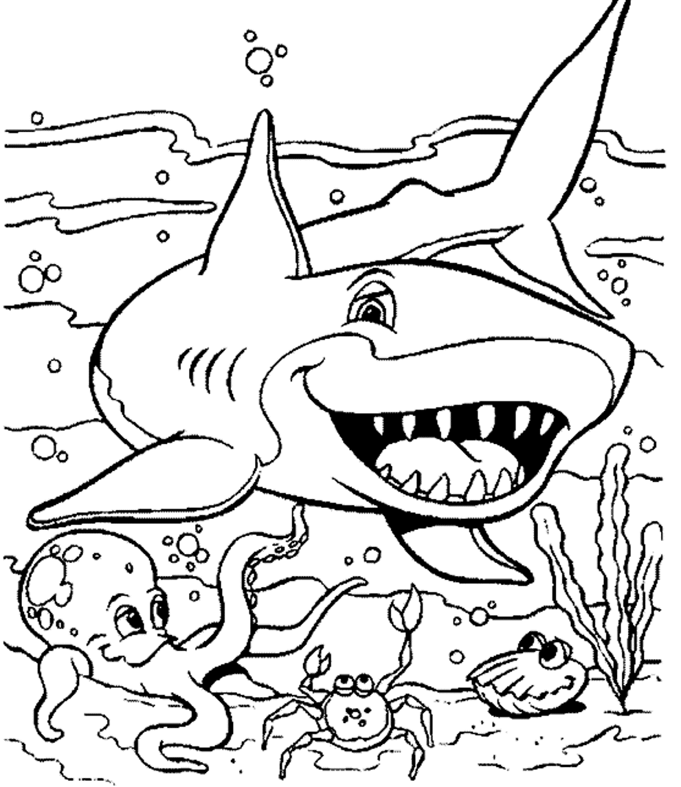 Easy Under The Sea Coloring Pages Super Kins Author