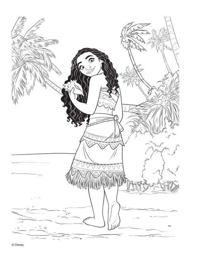 Princess Moana Coloring Pages Coloring And Drawing