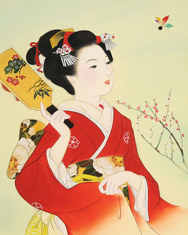 最高のイラスト画像 綺麗な日本 画 美人 画 イラスト