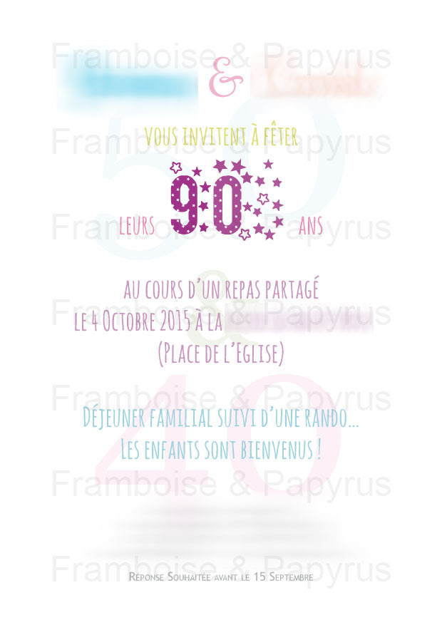 33 Epingle Sur Anniversaire Parents Carte Invitation Anniversaire 90 Ans