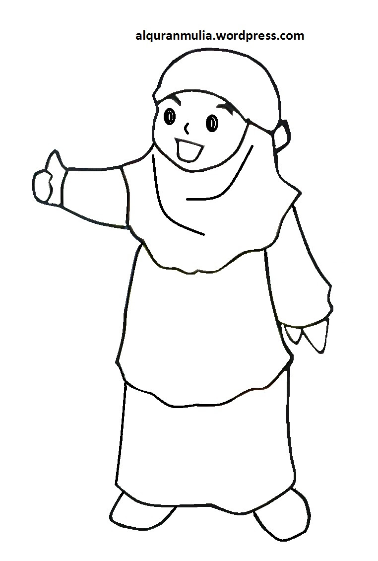 Gambar Kartun Muslimah Sekolah Kolek Gambar
