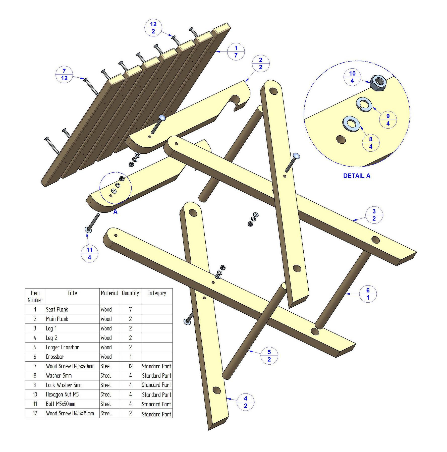 DIY Wood Design: Woodworking folding chair plans