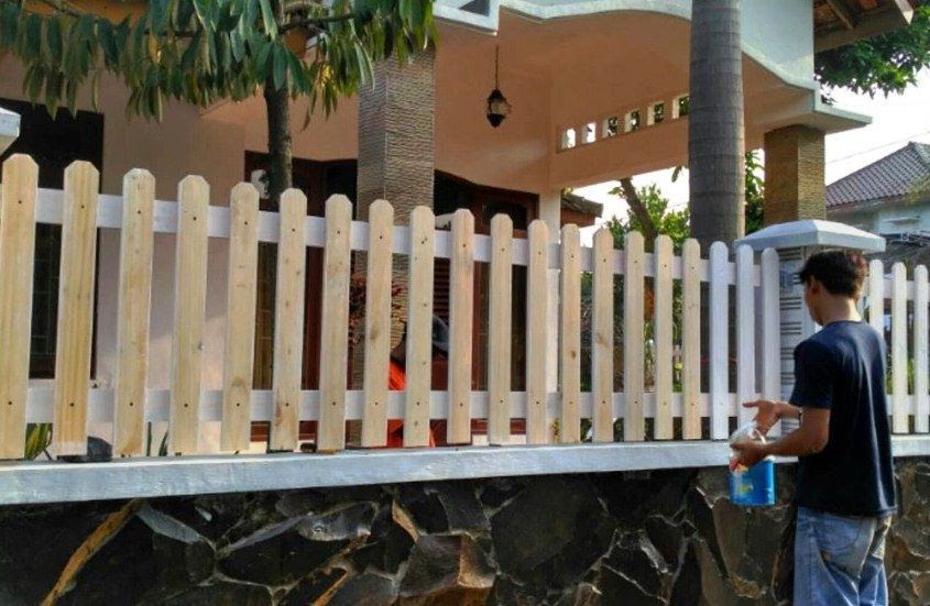 Model Pagar Teras  Dari  Kayu  Home Desaign