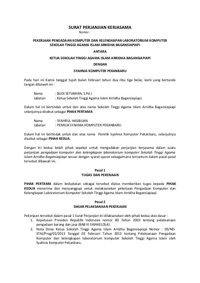 Contoh Surat Perjanjian Gadai Rumah - Cara Ku Mu