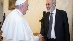 Papa Francisco e o rabino de Roma Riccardo Di Segni