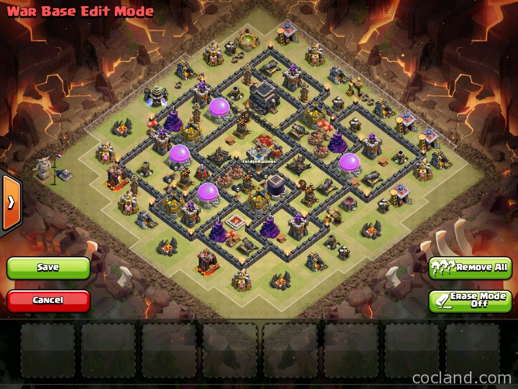 Strategy COC TH9 War Base - Triton - Anti-3 Star - Hanya ...