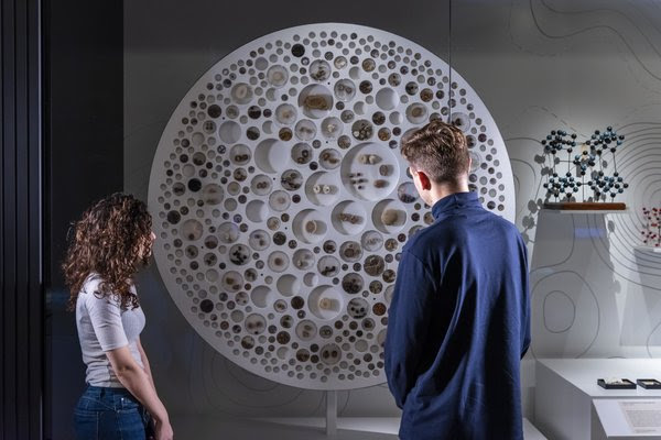 Students viewing an object in Medicine: The Wellcome Galleries