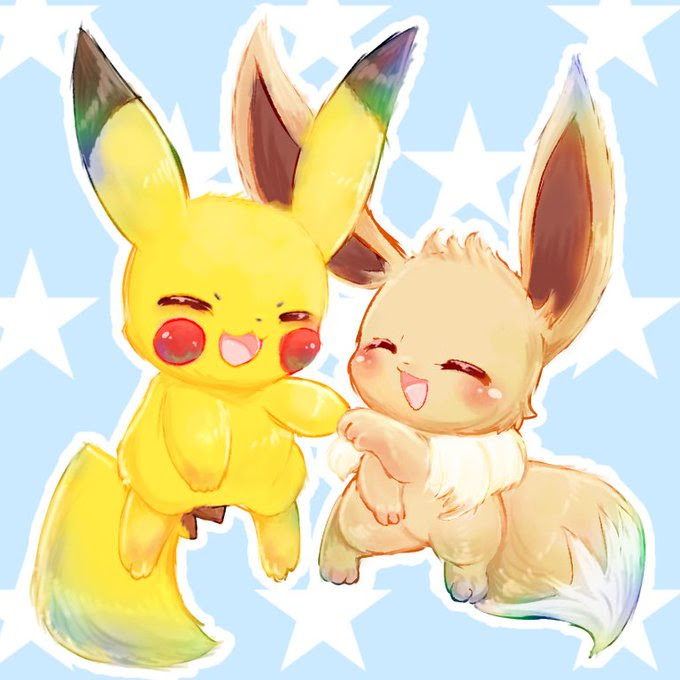 無料ダウンロードかわいい イーブイ ピカチュウ 可愛い イラスト ピカチュウ ただのディズニー画像