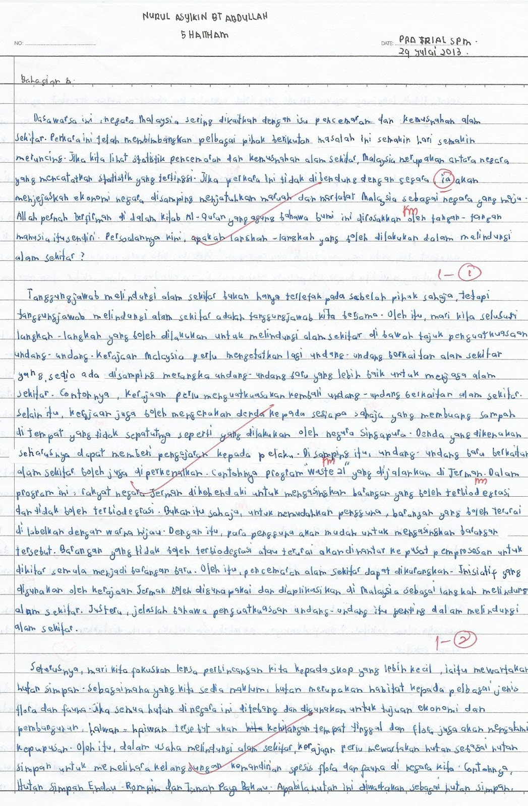 Contoh Surat Rasmi Tidak Hadir Ke Kelas - Gambar Con