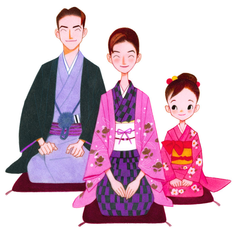 あなたのためのイラスト 綺麗な正月 着物 イラスト