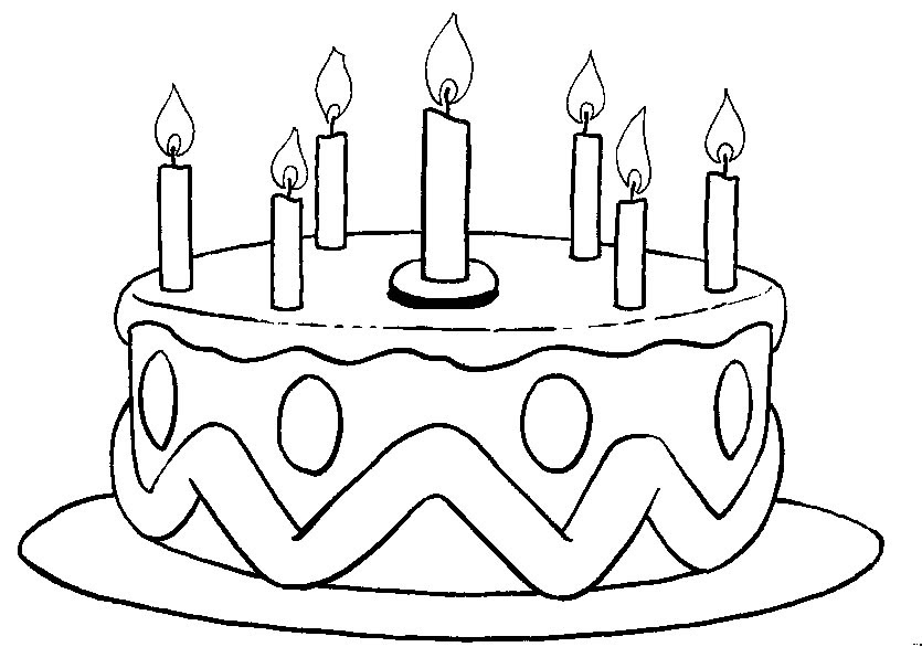 Coloriage Gateau Anniversaire 7 Ans Collection De Gateaux