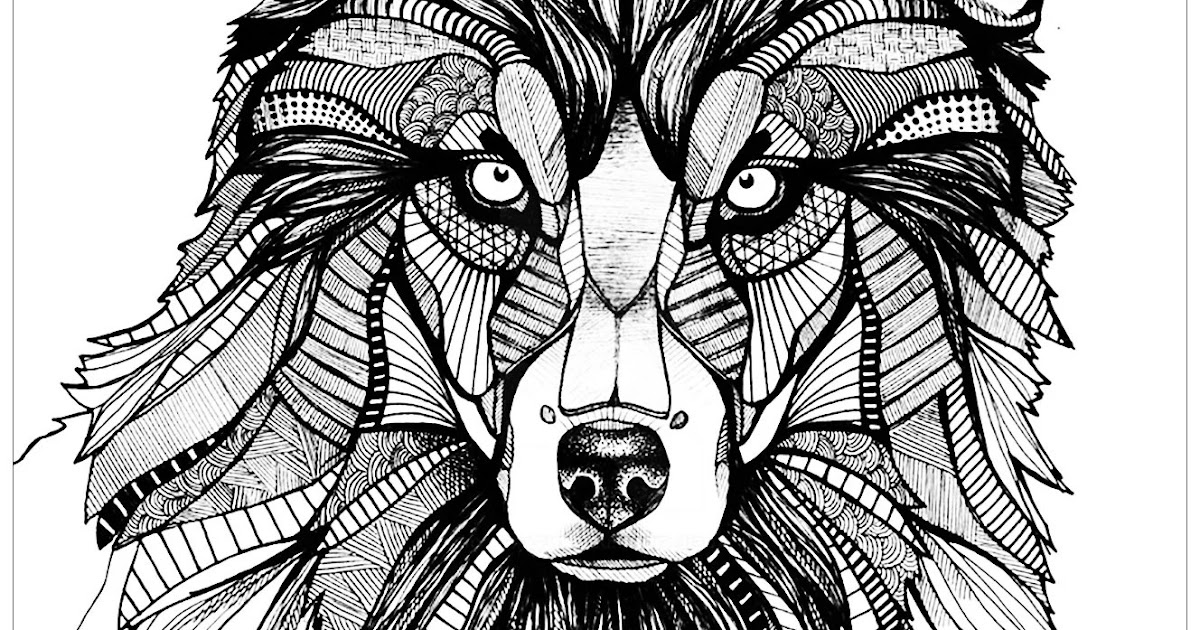 dessin à imprimer: Dessin De Loup Mandala A Imprimer