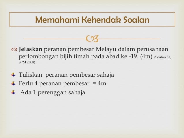 Soalan Dan Jawapan Esei Sejarah Tingkatan 4 Bab 3 - Jam Simbok