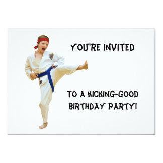Carte Anniversaire Karate Temple