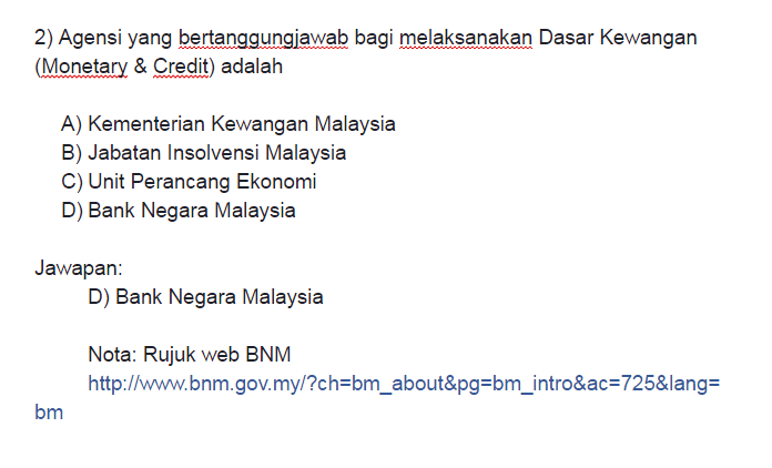 Contoh Soalan Pengetahuan Am Malaysia - Surat Rasmi U