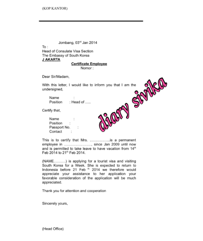 Contoh Surat Pernyataan Orang Tua Untuk Visa {{10}} - Contoh U