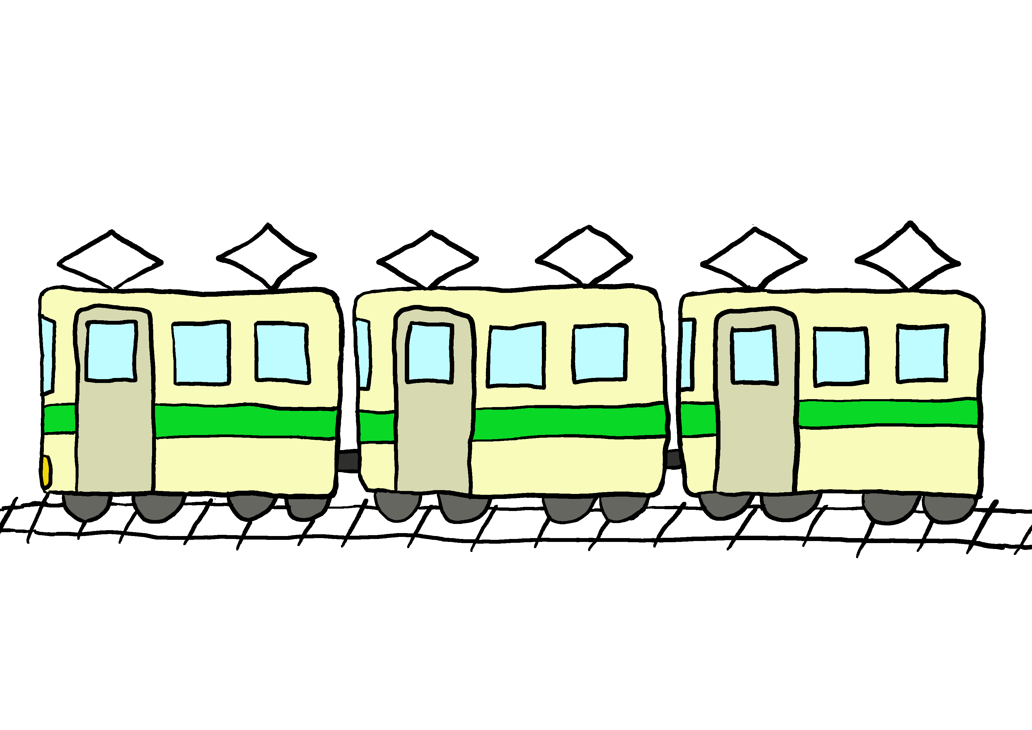 75 電車 簡単 イラスト 動物の島