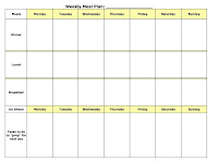 Meal Plan Calendar Template Word