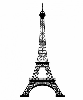 58 Gambar Hitam Putih Menara  Eiffel  Baru 