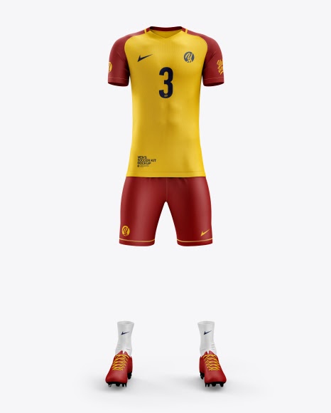 Download Mens Full Soccer Kit (Front View) Jersey Mockup PSD File ...