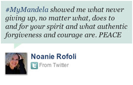 Nelson Mandela tribute tweet