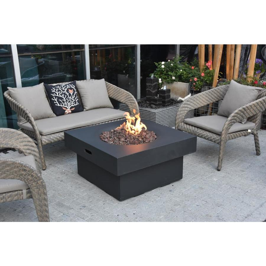 Outdoor table using shou sugi ban. Patio Table With Fire Pit In Middle Off 52