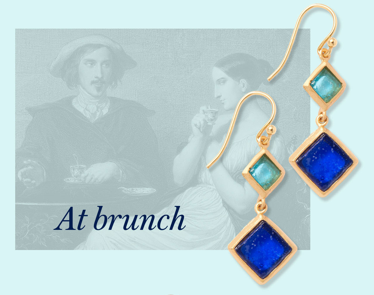 At brunch | Mosaic Column Drop Earrings