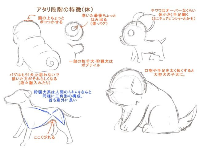 犬 イラスト ゆるい 書き方