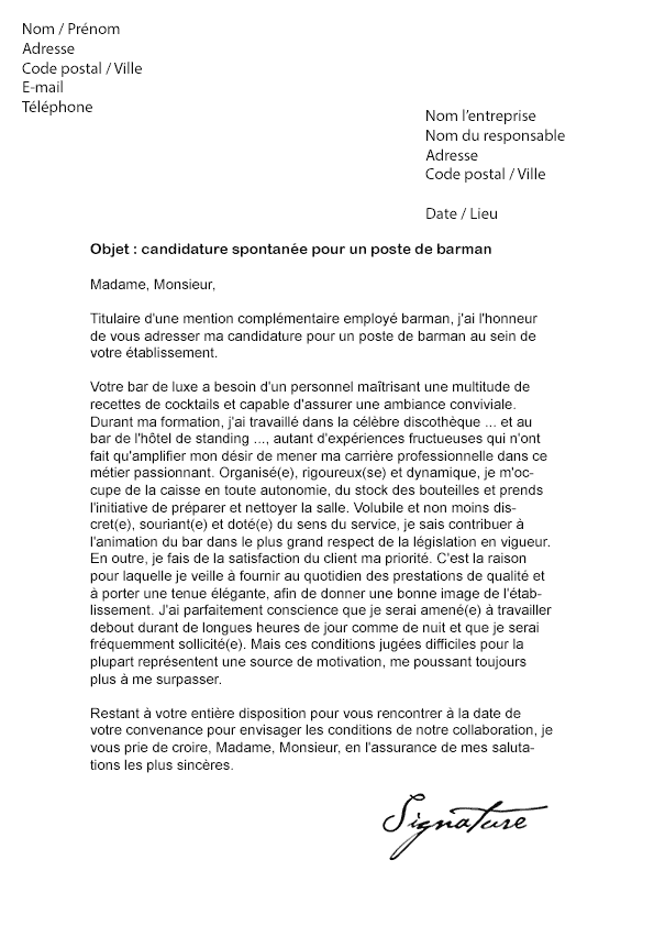 Lettre De Motivation Bts Commerce International Stage - r 