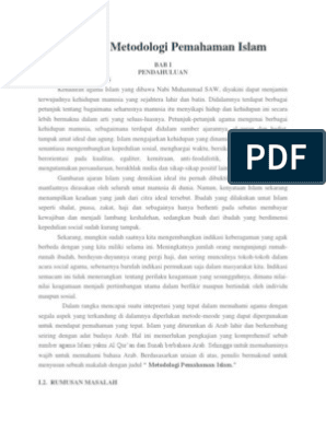 Pengertian Metodologi  Studi Islam Menurut  Para  Ahli  Pdf