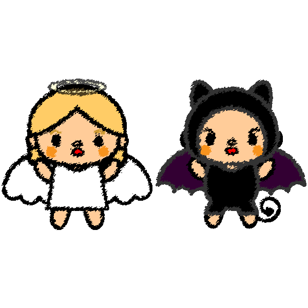 美しい花の画像 Hd限定天使 悪魔 イラスト フリー