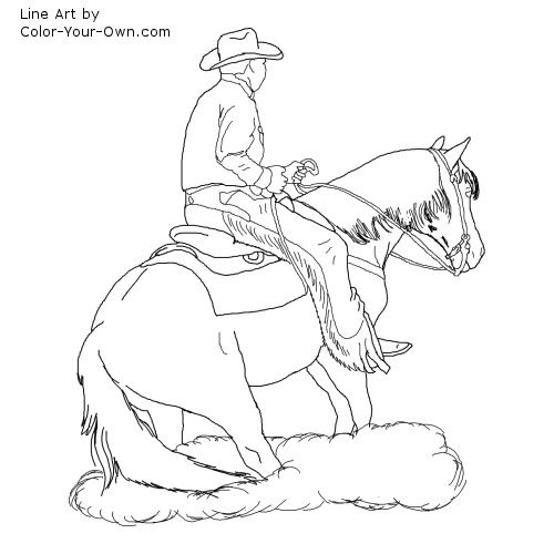 Coloring pages are fun for children of all ages and are a great educational tool that helps children develop fine motor skills, creativity and color recognition! Reining Horse Coloring Page
