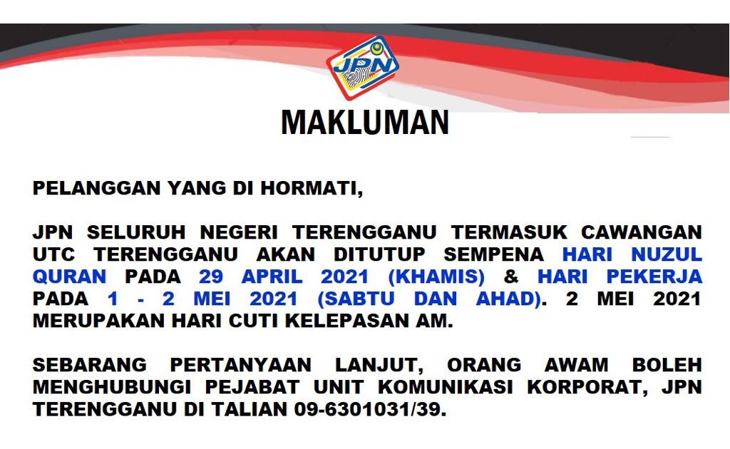 Jabatan Pendaftaran Negeri Terengganu - immersta