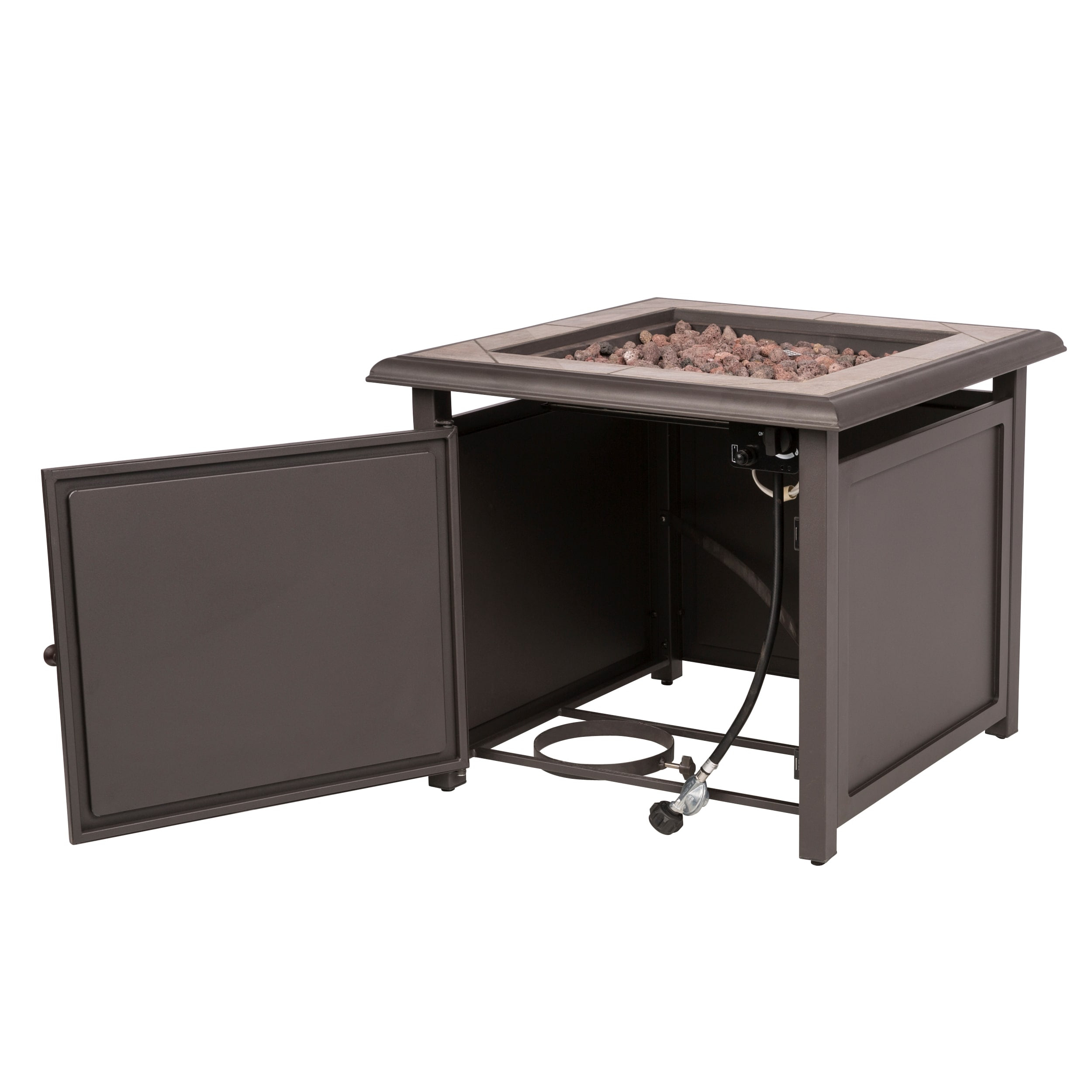 Check spelling or type a new query. Garden Treasures 29 33 In W 55000 Btu Brown Tabletop Steel Fire Pit In The Gas Fire Pits Department At Lowes Com