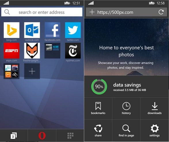 You are browsing old versions of opera mini. Opera Mini Beta App Updated In Windows Phone Store Mspoweruser