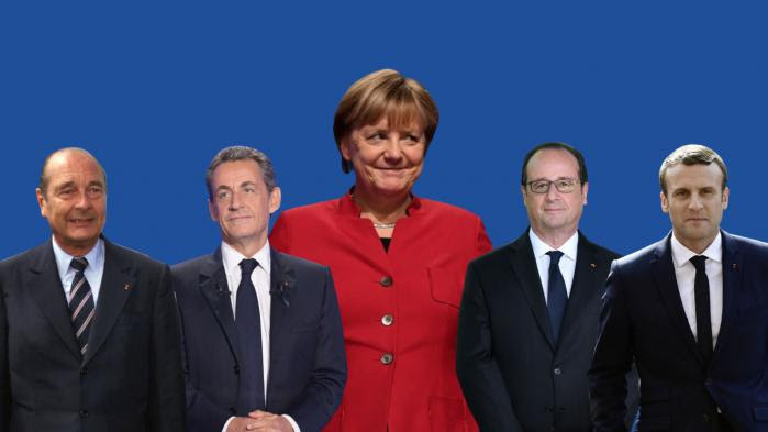 VIDEO. Chirac, Sarkozy, Hollande et Macron : les présidents français passent, Angela Merkel reste