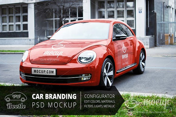 Download Download Car Branding Mockup Beetle "A" | Mockups PSD Flyer