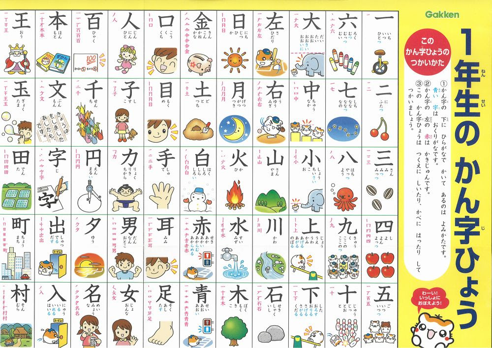 無料ダウンロード 一年生 漢字 表 印刷とダウンロードは無料
