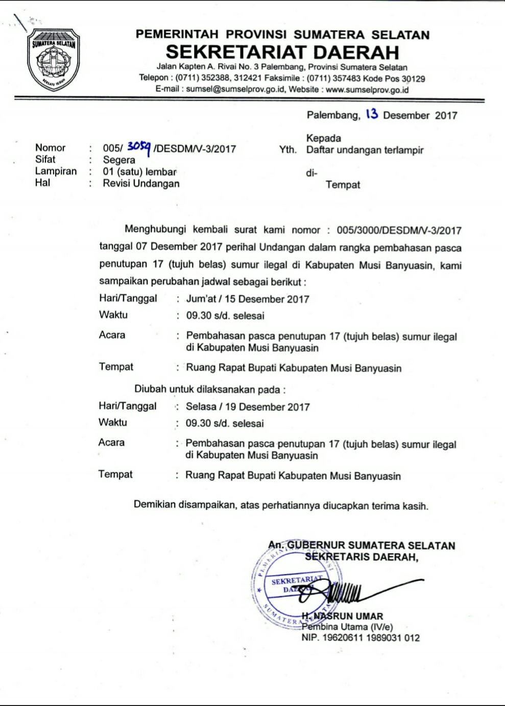 Contoh Balasan Surat Resmi Sekolah - Rasmi V