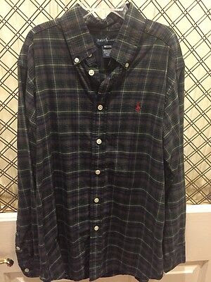 Best Savings for Ralph Lauren Polo Boys Plaid Long Sleeve Shirt Size Medium 1214 Excellent Cond