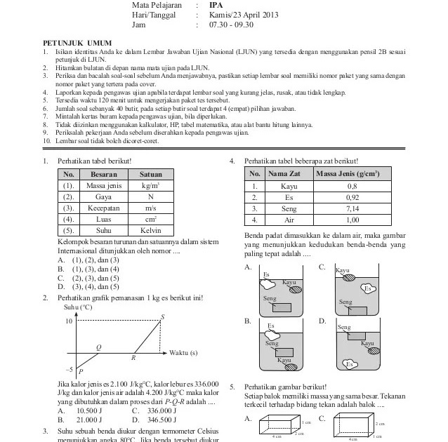 Contoh Soal Akm Ipa Smp Dan Pembahasannya - Contoh Soal Akm Numerasi