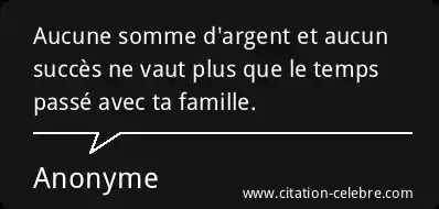 Citation La Famille Avant Tout