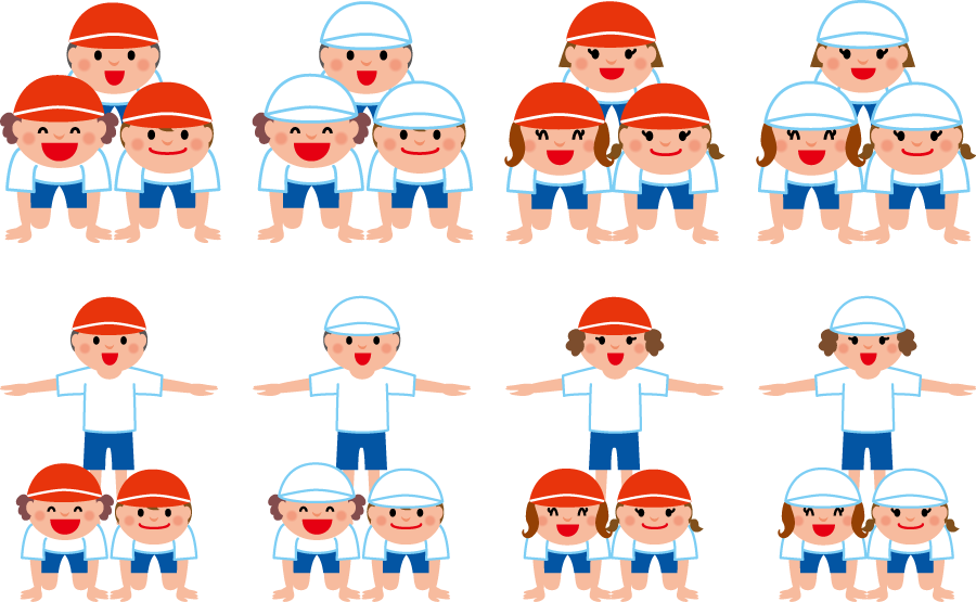 トップ100運動会 イラスト 組体操 美しい花の画像