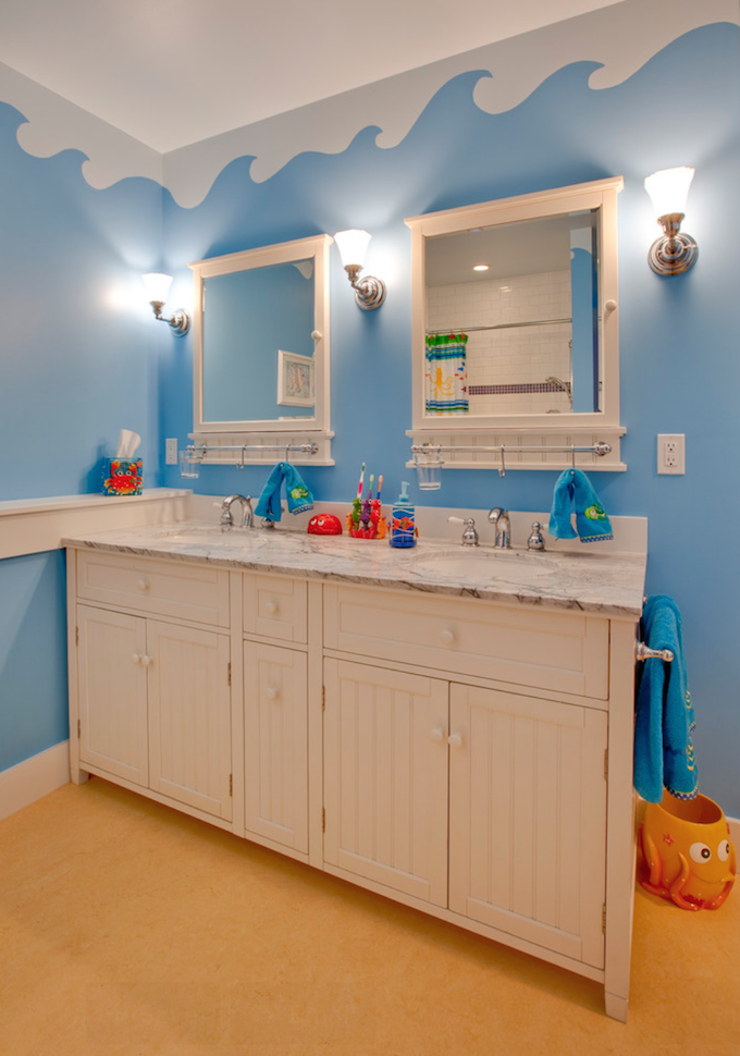 Thanks to the vibrant green, yellow and blue hues. Colorful Kids Bathroom Ideas Maison Valentina Blog