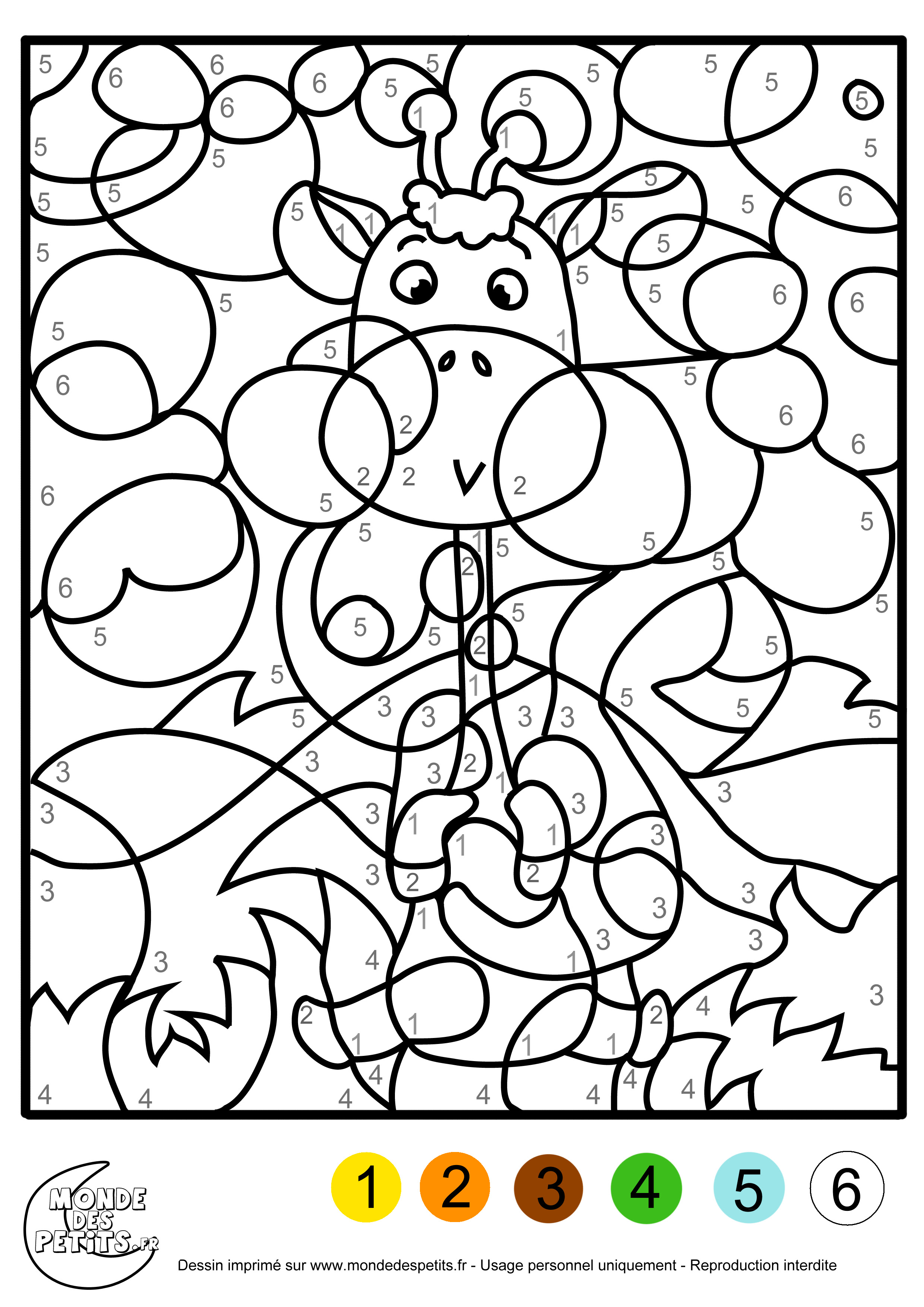 Coloriage204: coloriage magique pour maternelle
