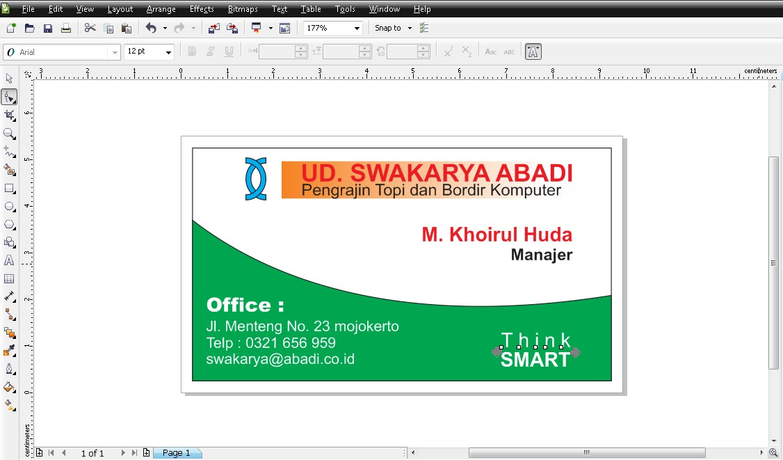 Contoh Kartu Nama Dengan Coreldraw X4 - Temblor En