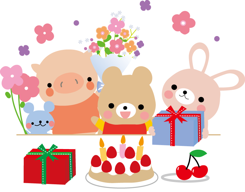最も好ましい 誕生 日 イラスト 構図