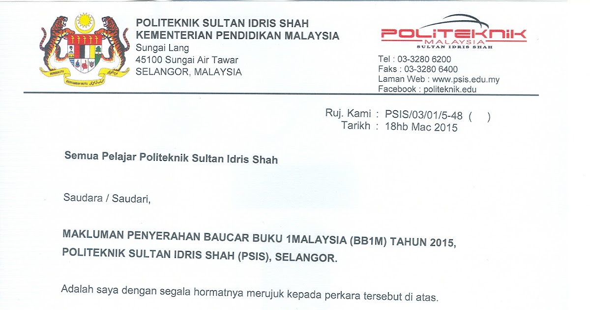 Contoh Surat Rasmi Penarikan Perletakan Jawatan - Rasmi W