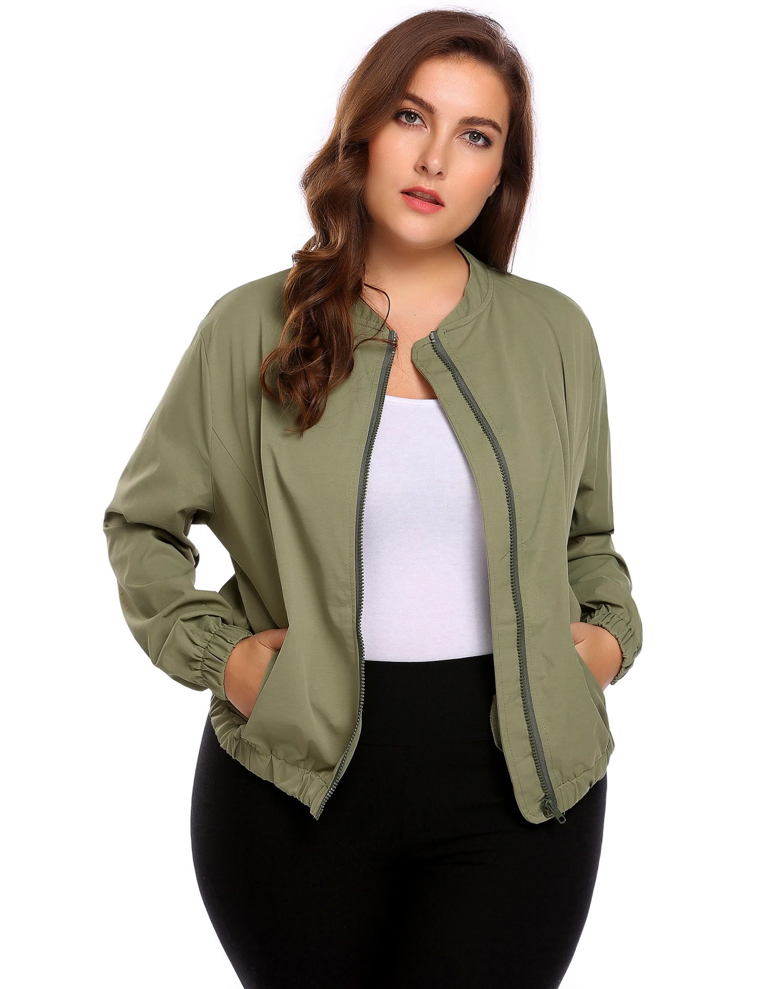 Download 894+ Womens Long Sleeve Bomber Jacket Mockup PSD PNG Include