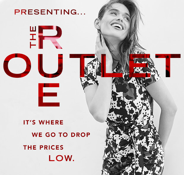 Presenting the Rue Outlet. It's where we go to drop the prices low.